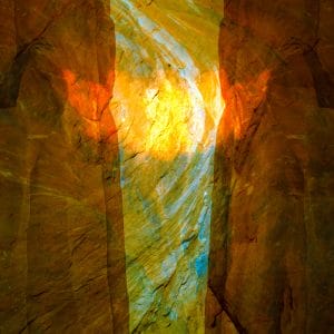 Sun in the Slot Canyon photographic print