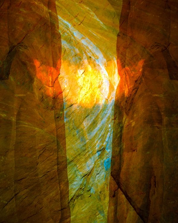 Sun in the Slot Canyon photographic print