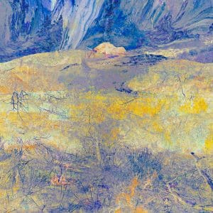 an abstract multiple exposure photography of three desert images combined